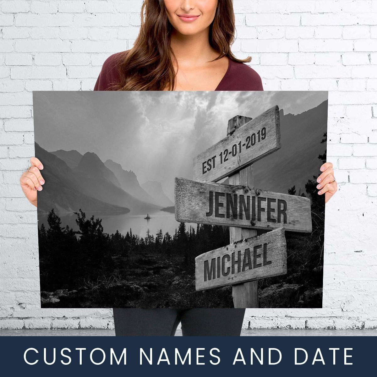 Mountain Range Names Premium Canvas