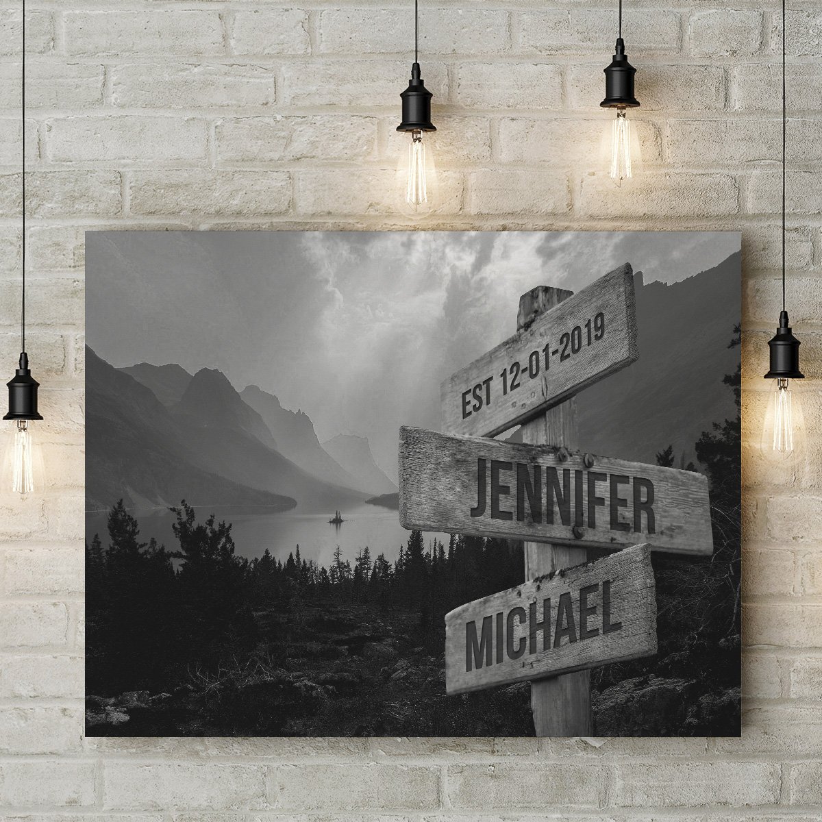 Mountain Range Names Premium Canvas