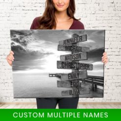 Ocean Dock Multi-Names Premium Canvas
