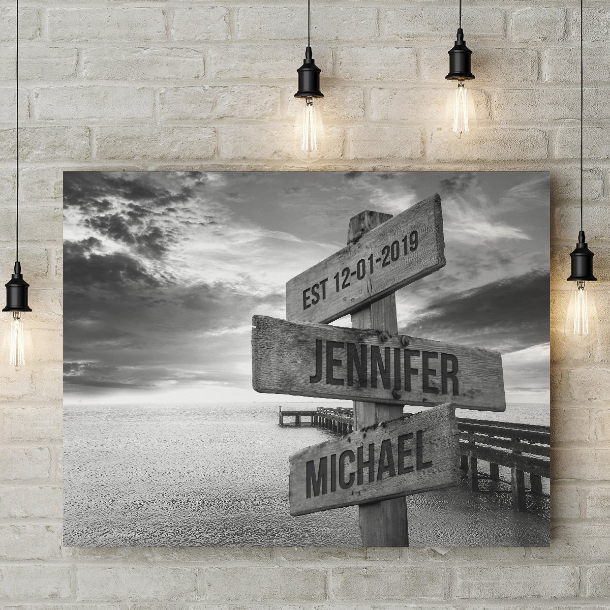 Ocean Dock Names Premium Canvas