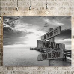 Ocean Dock Multi-Names Premium Canvas