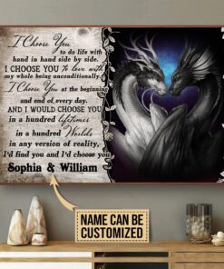 Personalized Dragon I Choose You Poster Canvas