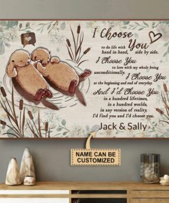 Personalized Otter I Choose You Poster Canvas