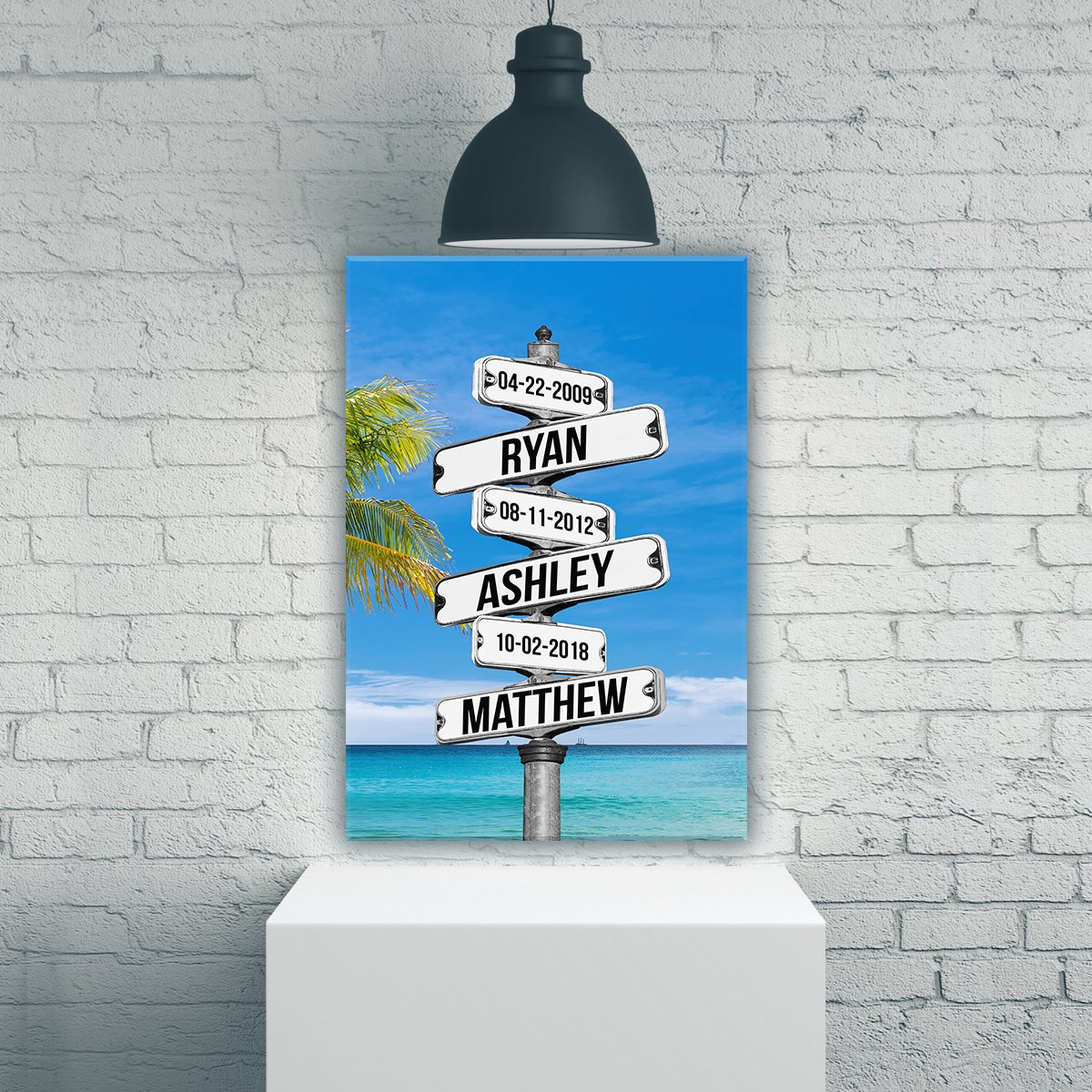 Street Sign Color Names Premium Canvas