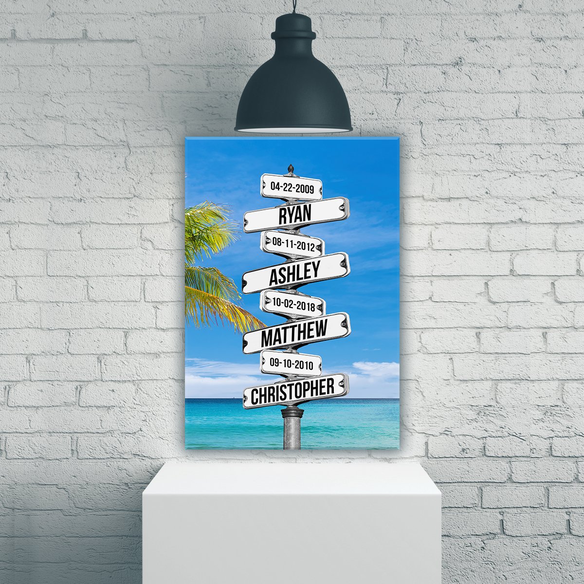 Street Sign Color Names Premium Canvas