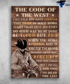 The Code Of The West - Cowboy With Black Hat