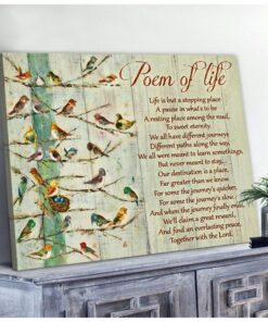 Canvas Bird Poem Of Life