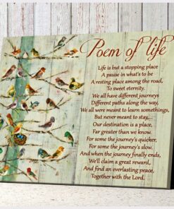 Canvas Bird Poem Of Life
