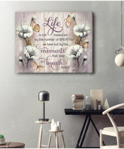 Zalooo Life Is Not Measured Butterfly Wall Art Canvas