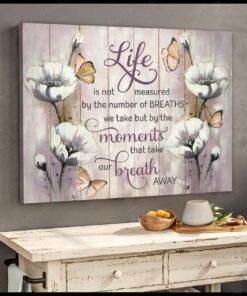 Zalooo Life Is Not Measured Butterfly Wall Art Canvas