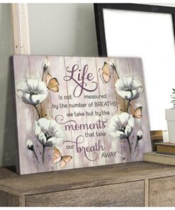Zalooo Life Is Not Measured Butterfly Wall Art Canvas