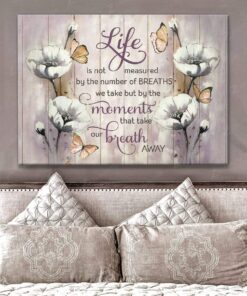 Zalooo Life Is Not Measured Butterfly Wall Art Canvas