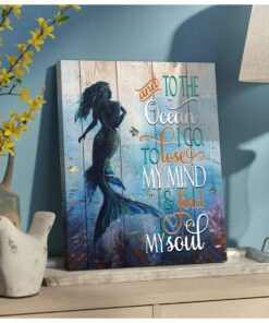 Zalooo And To The Ocean Mermaid Wall Art Canvas