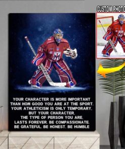Be Grateful Be Honest Be Humble Hockey Goalie Canvas Print with photo #1104v