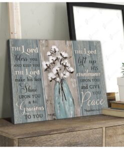 Hayooo The Lord Bless You Cotton Flowers Canvas Wall Art Decor