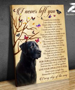 Zalooo I Never Left You Black Labrador Wall Art Canvas