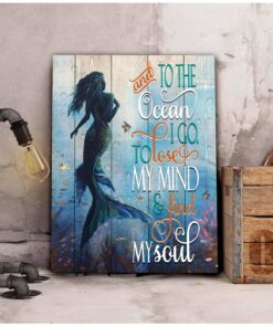 Zalooo And To The Ocean Mermaid Wall Art Canvas