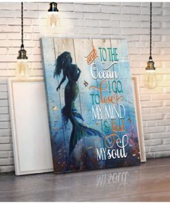 Zalooo And To The Ocean Mermaid Wall Art Canvas