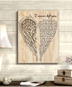 Zalooo I Never Left You Angel Wings Wall Art Canvas