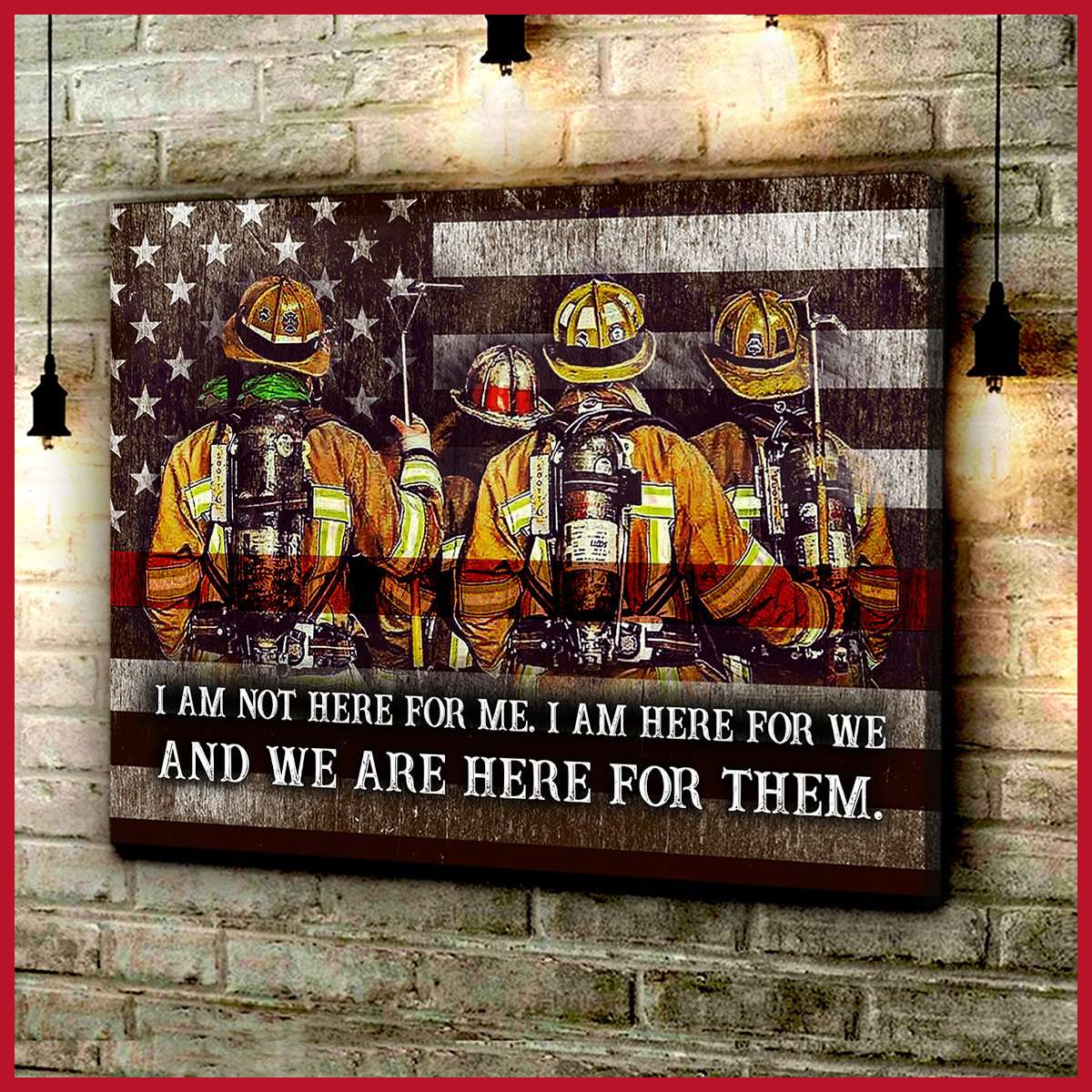 CANVAS Firefighter We are here for them (1 piece)