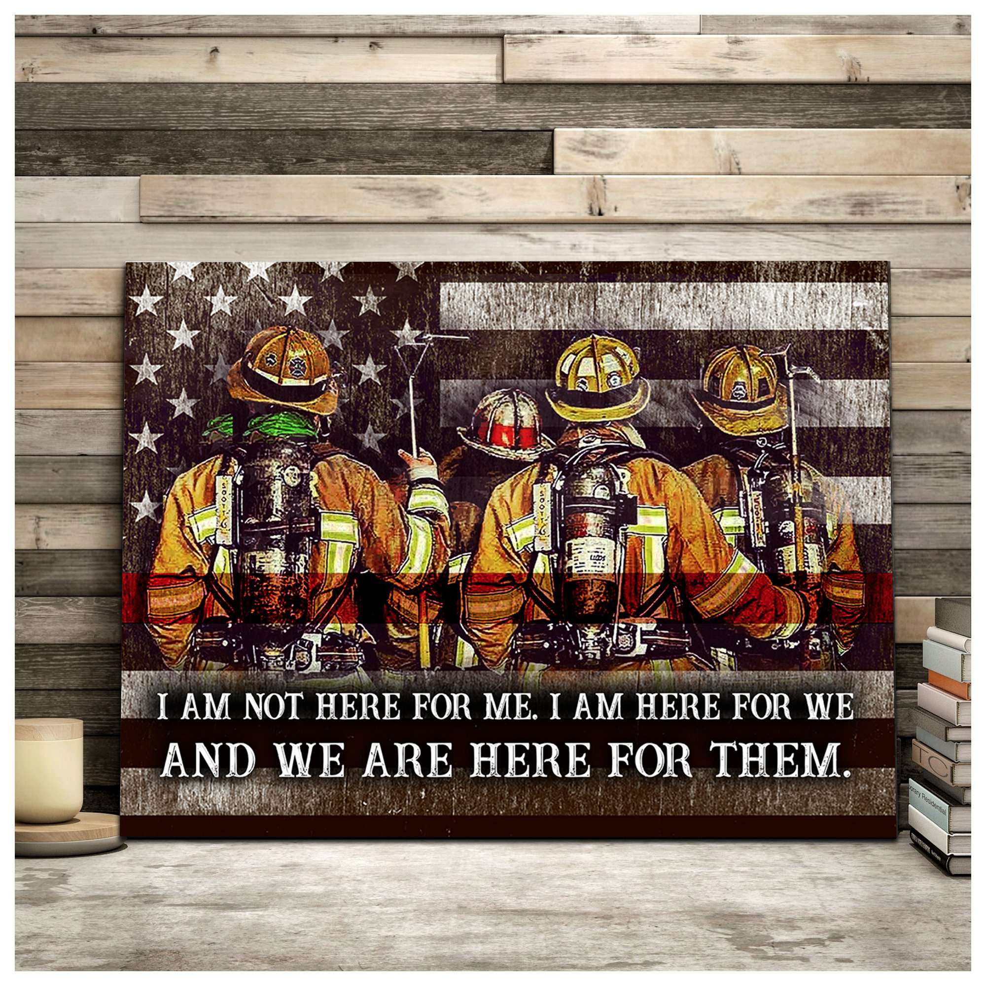 CANVAS Firefighter We are here for them (1 piece)