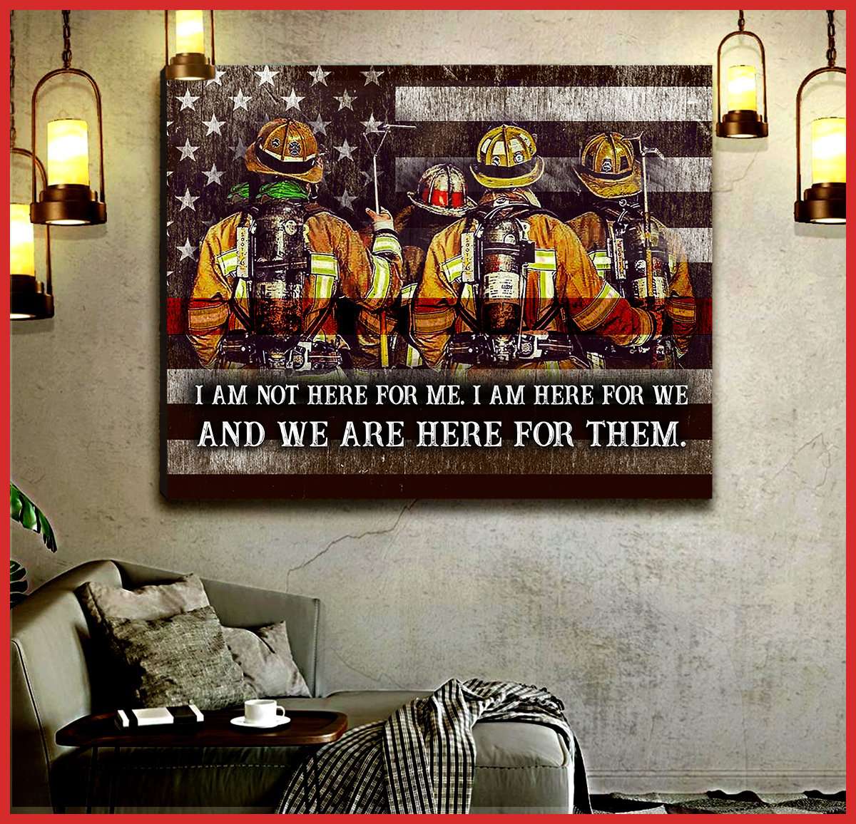 CANVAS Firefighter We are here for them (1 piece)