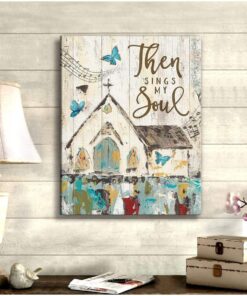Zalooo Then Sings My Soul Butterfly Wall Art Canvas