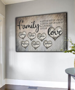 Personalized "Family... Love" Premium Canvas