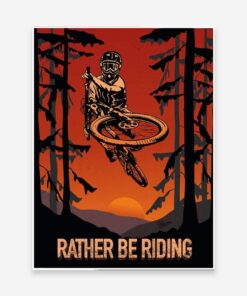 Mountain Bike 'Rather be Riding' Canvas Prints #H