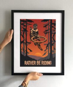 Mountain Bike 'Rather be Riding' Canvas Prints #H