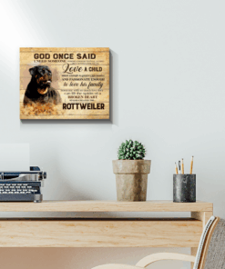 Rottweiler God Once Said Canvas [2206-L]