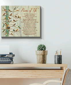 Canvas Bird Poem Of Life
