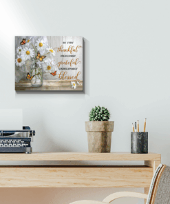 Canvas Butterfly So Very Thankful