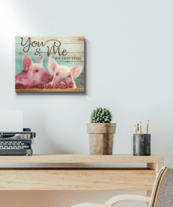 Canvas Pig You & Me