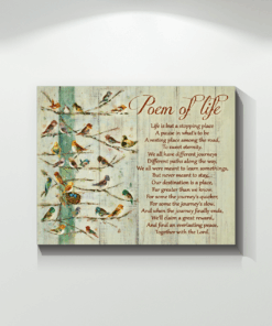 Canvas Bird Poem Of Life