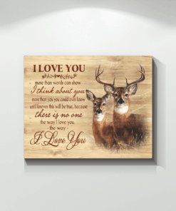 Zalooo I Love You Buck And Doe Wall Art Canvas