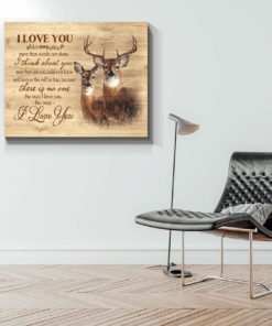 Zalooo I Love You Buck And Doe Wall Art Canvas
