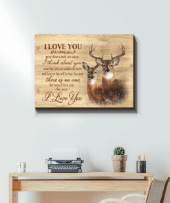 Zalooo I Love You Buck And Doe Wall Art Canvas