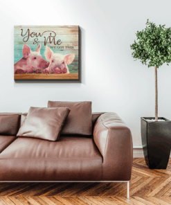 Canvas Pig You & Me