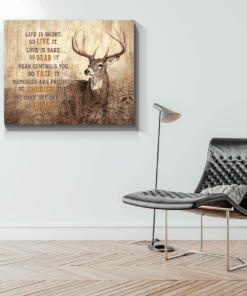 Deer Canvas We Only Get One Life