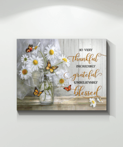 Canvas Butterfly So Very Thankful