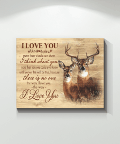 Zalooo I Love You Buck And Doe Wall Art Canvas