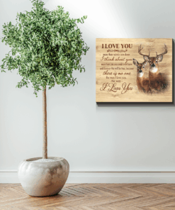 Zalooo I Love You Buck And Doe Wall Art Canvas