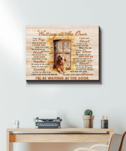 Canvas Dog Golden Waiting At The Door