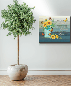 Canvas Butterfly + Sunflower When You Believe