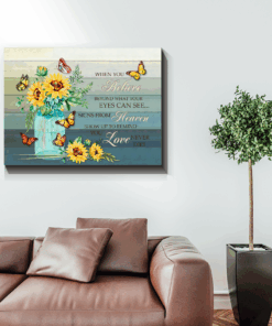 Canvas Butterfly + Sunflower When You Believe