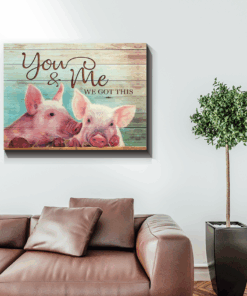Canvas Pig You & Me