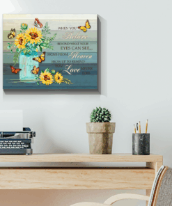 Canvas Butterfly + Sunflower When You Believe