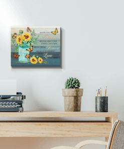 Canvas Butterfly + Sunflower When You Believe