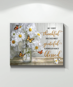 Canvas Butterfly So Very Thankful